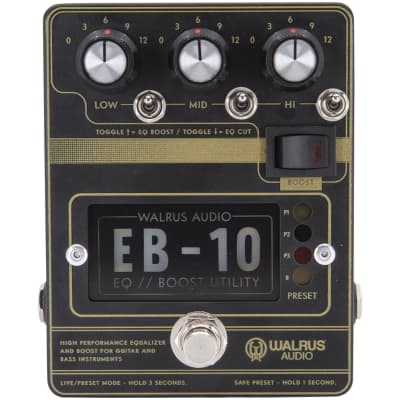 Walrus Audio EB-10 Preamp EQ and Boost Pedal, Black for sale