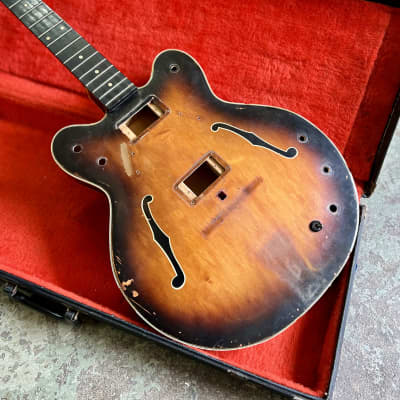 Gretsch 6072 Chet Atkins country gentleman bass guitar 1968 - Monkees original vintage USA project body and neck husk image 2