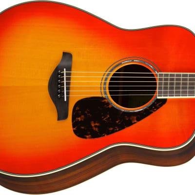 Yamaha FG830 Solid Sitka Spruce Top Folk Acoustic Guitar, Autumn Burst image 2
