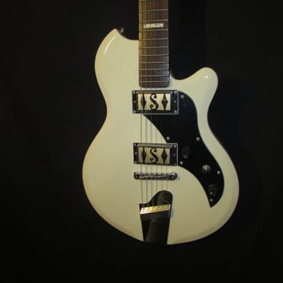 Supro 2020AW Westbury Dual Pickup Island Series Electric Guitar Antique White image 3