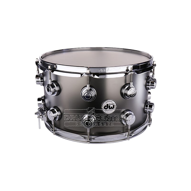 DW Collectors Series Satin Black Brass Snare Drum - 14x8 - Chrome Hardware