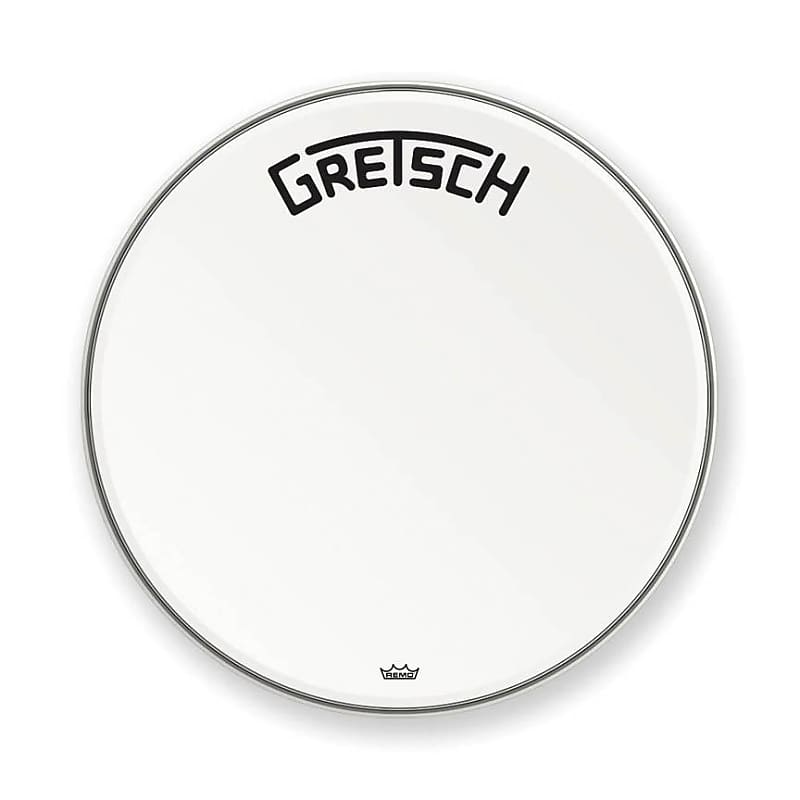 Gretsch GRDHCW24B Broadkaster Logo Coated Bass Drum Head - 24" image 1
