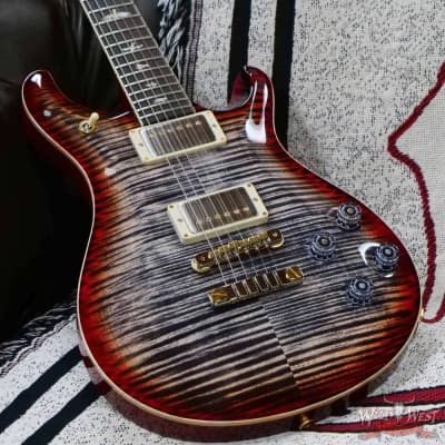 Paul Reed Smith PRS Wood Library 10 Top McCarty 594 Flame Maple Top Brazilian Rosewood Board Charcoal Cherry Burst image 8