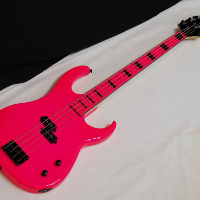 DEAN Custom Zone 4-string BASS guitar new w/ Hard CASE - Florescent Pink image 3