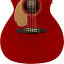 Fender Newporter Player Left-Handed Acoustic-Electric Guitar, Candy Apple Red