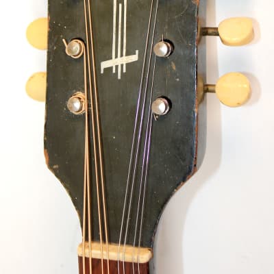 Vintage Strad-O-Lin Style A Mandolin • Dark Green Lacquer • Player image 10