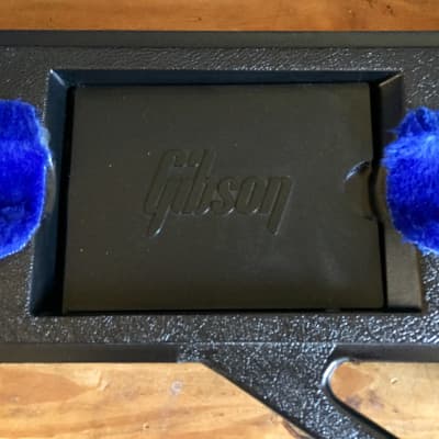 Gibson Chainsaw Guitar Case Late 70’s-80’s Les Paul SG Plush Blue Interior  1980’s Black image 12