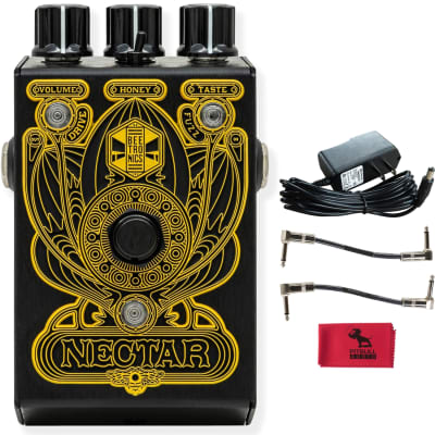 Beetronics FX Nectar Tone Sweetener Overdrive / Fuzz Guitar Pedal w/ Power Supply, Cable & Cloth