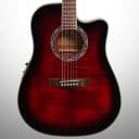 Ibanez PF28ECE Acoustic-Electric Guitar, Transparent Red Sunburst