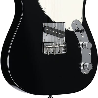 Ibanez Josh Smith Flat V Electric Guitar (with Case), Black, Blemished image 3