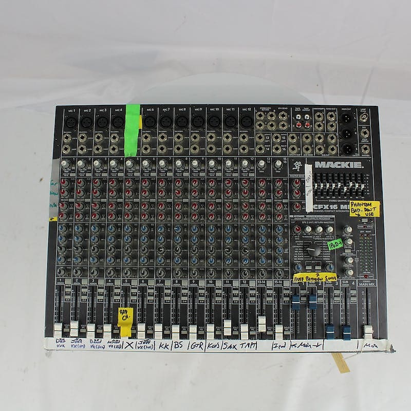 Used Mackie CFX16 AS IS BAD CHANNEL/PHANTOM Mixers Reverb