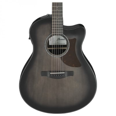Ibanez Electro Acoustic Guitar, Transparent Charcoal Burst Low Gloss AAM70CE-TBN image 4