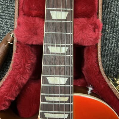Gibson *MOD* Les Paul Standard '50s Left Handed 2021  Lefty Burnt Orange / Gold Racing Stripe image 12