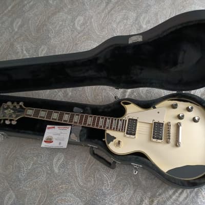 **SALE** 1984 Greco JS55 John Sykes Custom "Painted Over" RELIC Black Beauty Vintage Guitar Japan Fujigen imagen 1
