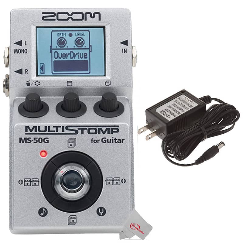 ZOOM MS-50G MultiStomp Guitar Pedal + Zoom AD-16A/D AC Adapter For