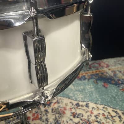 Ludwig 14x5" Vistalite, Blue and Olive Badge, Snare Drum 1976 - White image 9