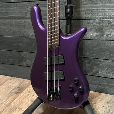 Spector NS Dimension 4 String HP Multi Scale Electric Bass Guitar Plum Crazy B Stock image 3