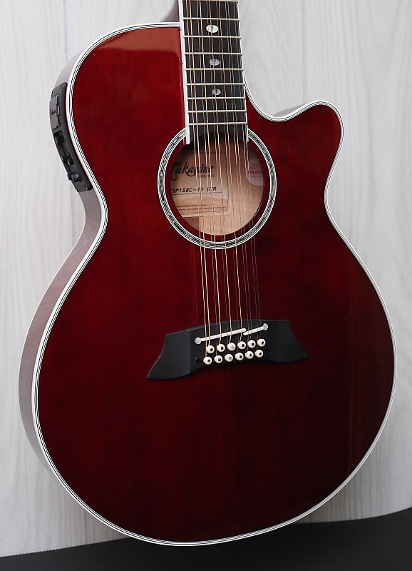 Takamine TSP158C-12 STR Acoustic Electric 12-String See Thru Red Gloss - W/Setup & Case image 1