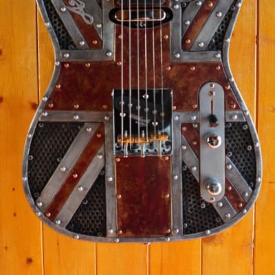 AIO Custom Art Electric Guitar - British Flag w/Gator Hard Case image 2