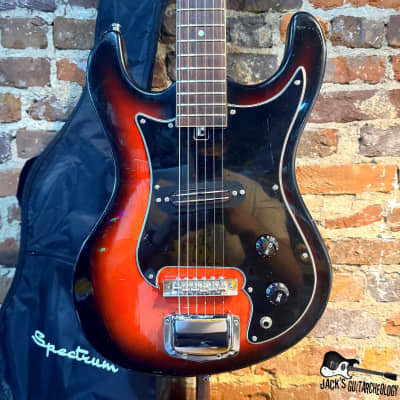Silvertone Mo.1409 Double Cut Electric Guitar w/ GB & Modern Blade Pickup (1960s - Redburst)