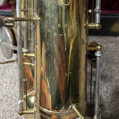 buescher aristocrat tenor saxophone s-40 1950s-1960s - brass - plays well image 7