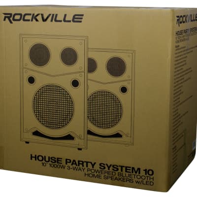 Rockville HOUSE PARTY SYSTEM 10" 1000w Bluetooth LED Booming Bass Home Speakers image 13