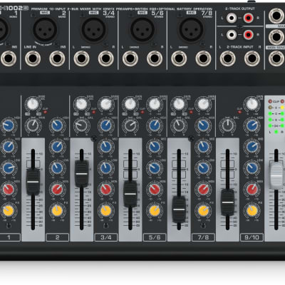 Behringer XENYX 1002B Premium 10-Input 2-Bus Mixer with Preamps 9V