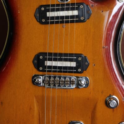 Teisco DG-67 Solidbody 1960's Sunburst Made in Japan image 6