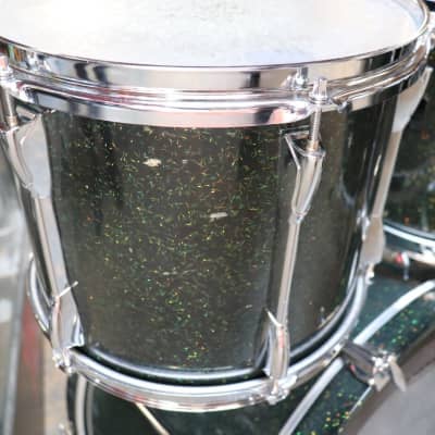 Yamaha Club Custom Drum Kit Set Midnight Green Confetti Lacquer 24/15/14/13/12" image 5