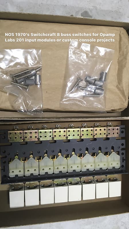 2x Switchcraft  8 buss switches for Opamp Labs / custom recording console Quad Eight image 1