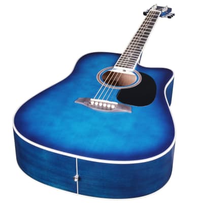 Artist LSPCTB Blue Beginner Acoustic Guitar Pack With Cutaway image 5