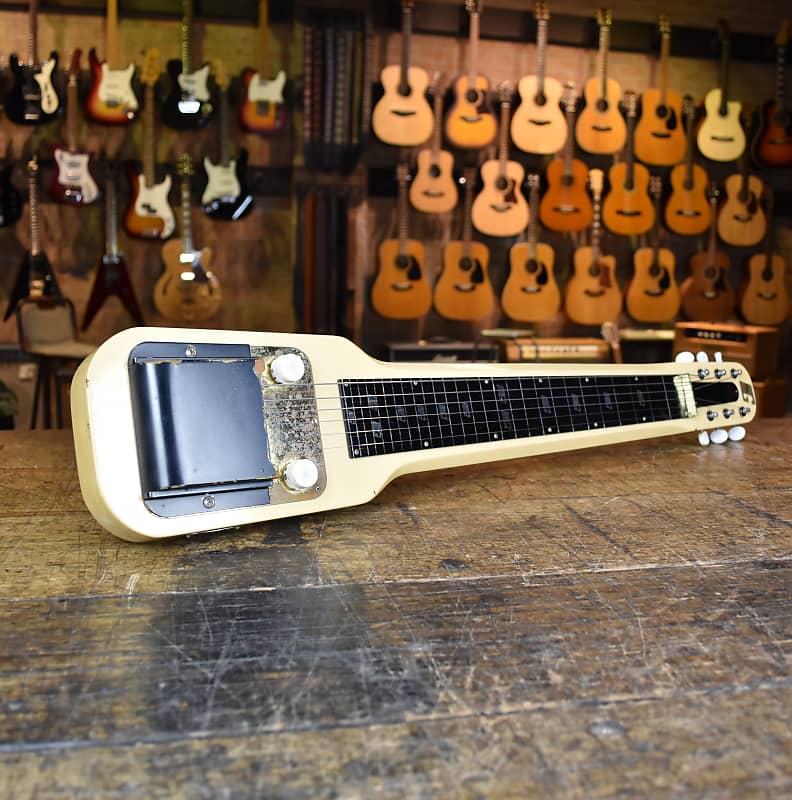 Guyatone HG 160 MIJ Vintage Lap Steel Guitar Ivory 1960 s
