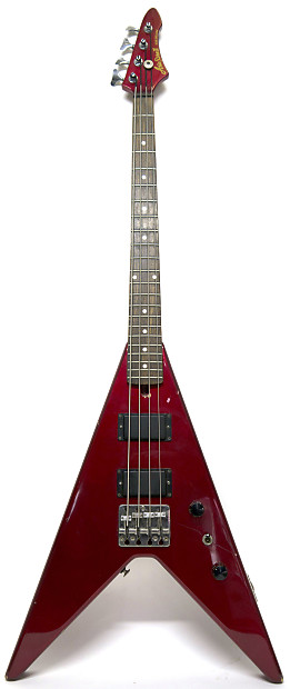 Aria Pro II XXB Deluxe 4-String Flying V Bass *Made In Japan* Red