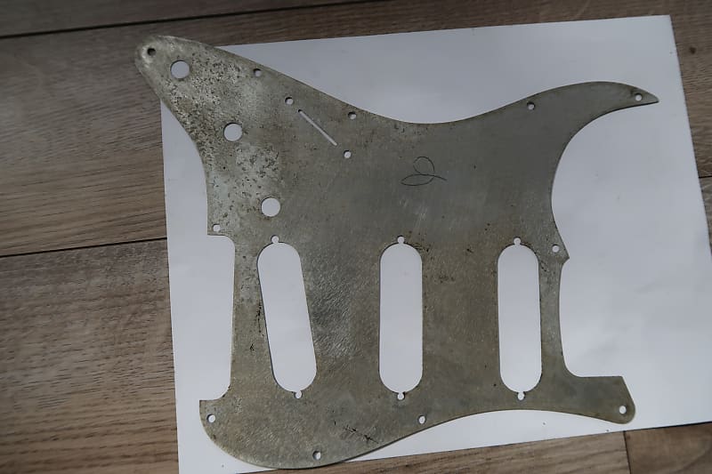 Fender Stratocaster Pickguard Shield  Relic Aged 63 . 64 , 60's   Aluminum USA Vintage image 1