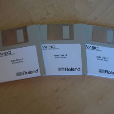 Roland W-30 Original Issue Sound/Demo Disk Set (3 Disks)