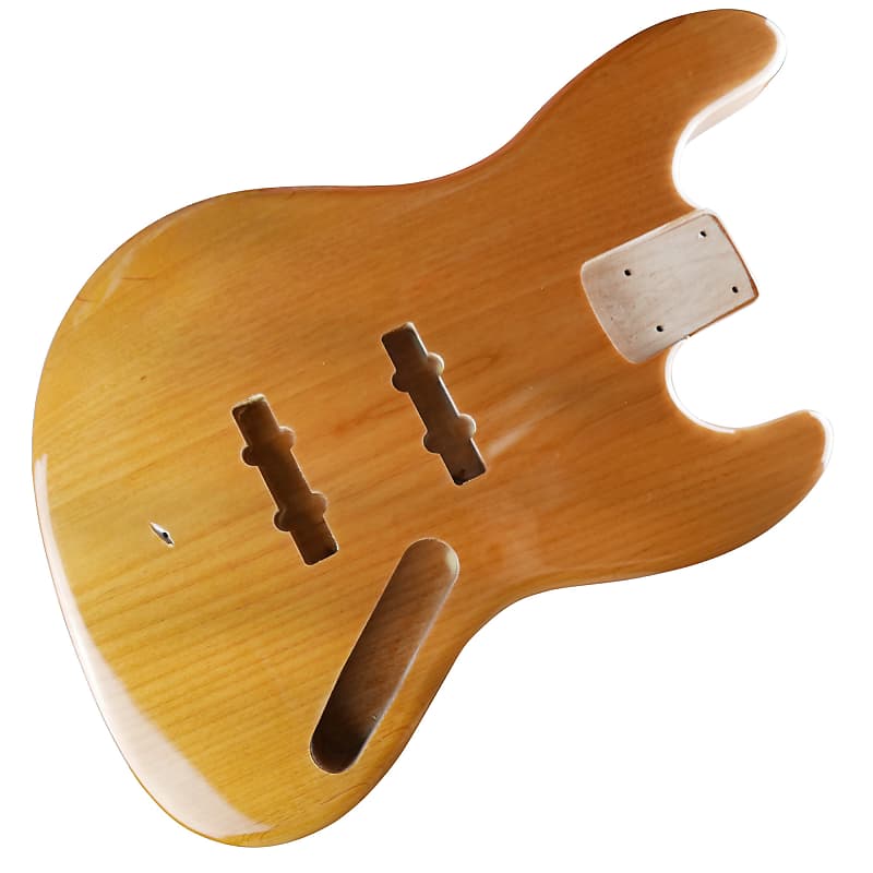Jazz Bass Style Guitar Body Natural Finish Reverb