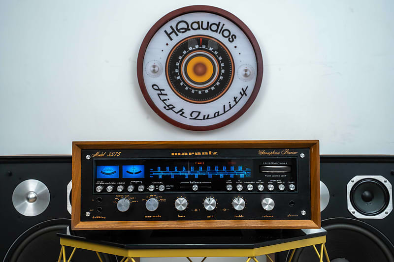 EXCELLENT MARANTZ 2275 STEREO RECEIVER + FREE WOOD CASE– 1-YEAR WARRANTY  			