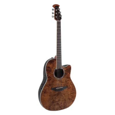 Ovation Celebrity Traditional Plus CS24P-NBM A/E Guitar - Nutmeg Burled Maple image 2