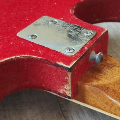 1960's Kawai Japan Vintage Hollowbody Electric Guitar (Red Felt) image 13