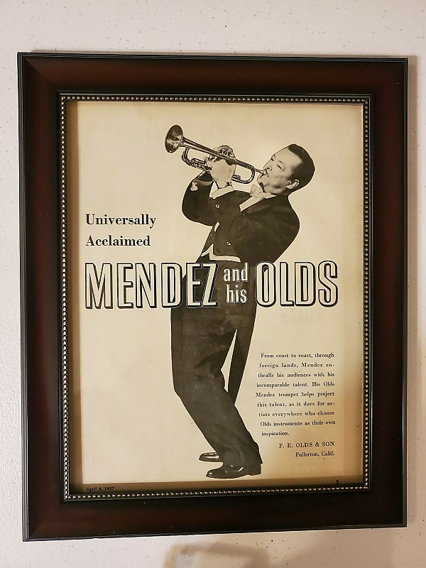 1957 Olds Horns Promotional Ad Framed Rafael Mendez Olds | Reverb