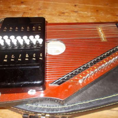 Musima "Chord Harp" AutoHarp With Original Case 1950's Natural Blonde image 3