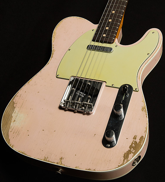 Fender Custom Dealer Select Wildwood "10" '62 Custom Tele Heavy Relic Faded Shell Pink image 1