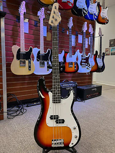 Austin APB200 Electric Bass Guitar Sunburst image 1