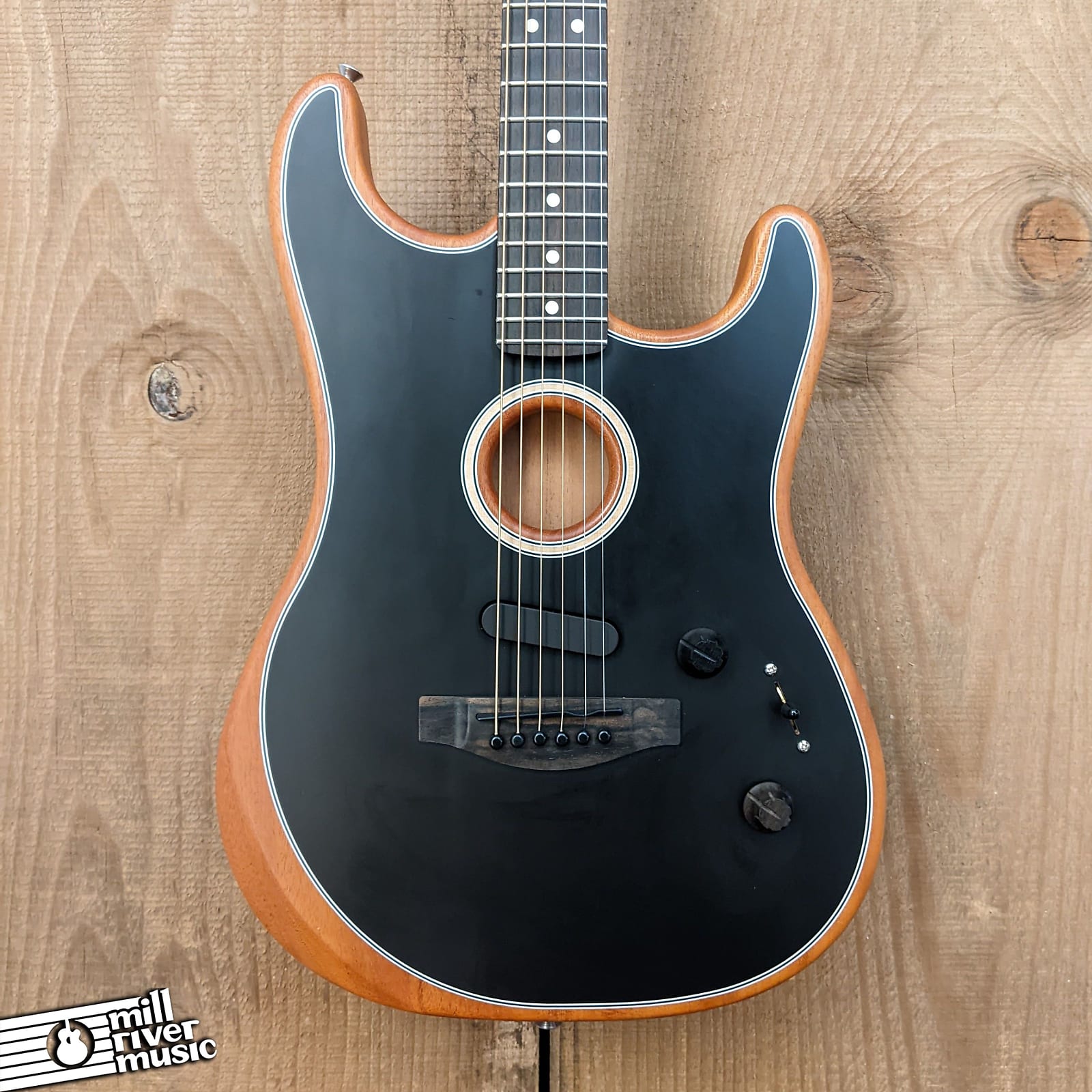 Fender American Acoustasonic Stratocaster Black 2021 w/ Gig Bag