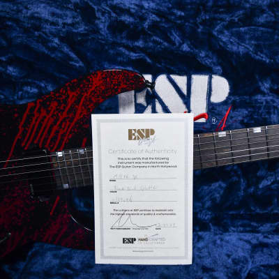 ESP USA Custom Shop M-II DX Blood Splatter 2024 w/OHSC (B-stock) image 11