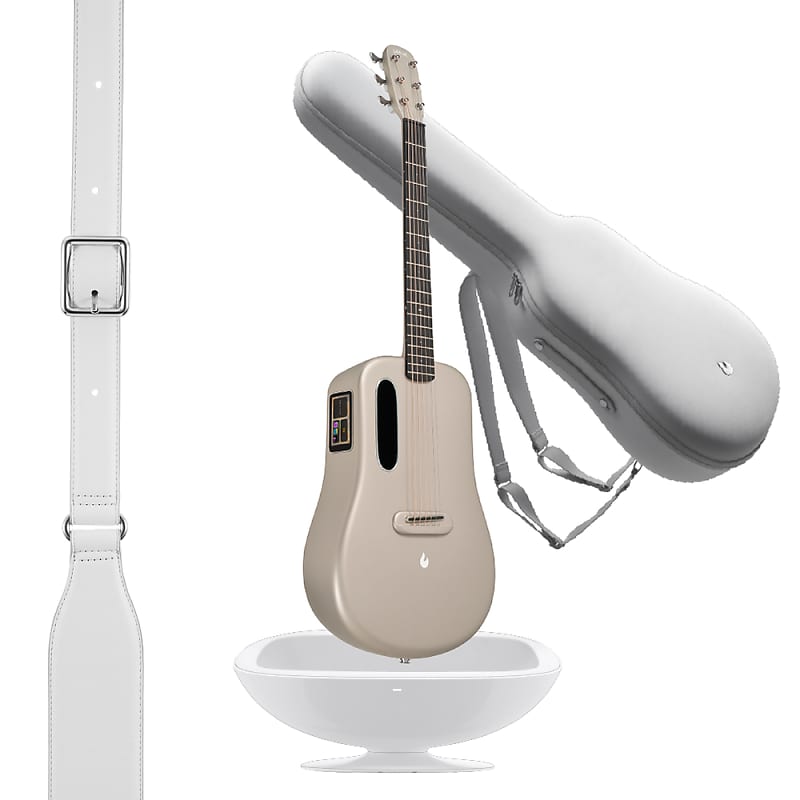 Lava Music ME3 36’’ Bundle with Space Bag, Space Dock & Ideal Strap 2022  Soft Gold