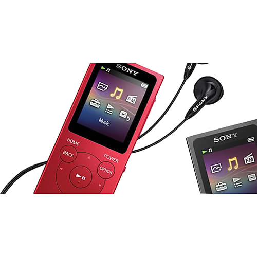 Sony NWE394R, 8GB, MP3 Player w/ FM Radio, Red
