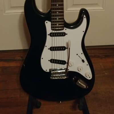 Tanara Samick Korean Stratocaster 1990s Black Great Player Guitar image 1