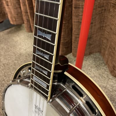 Saga 5-String Banjo 80’s - Mahogany image 6