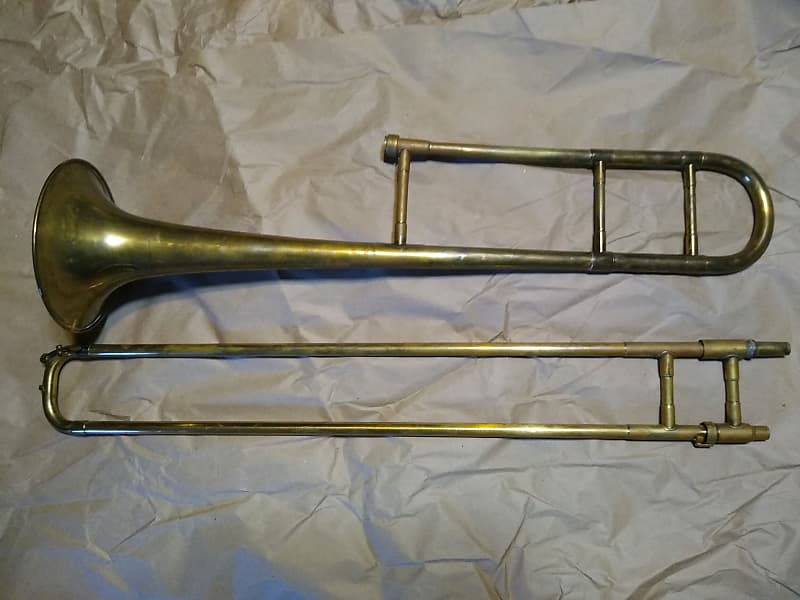 Unbranded Brass Tenor Trombone Lacquered Brass, no case image 1